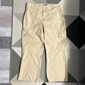 Social Standard Portside Tan Cargo Cropped Pants Women's Size L